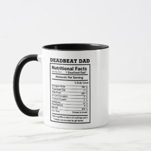 Dead Beat Dad Nutritional Facts straffen migraine Mok