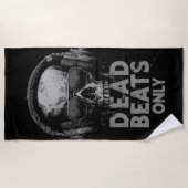 Dead Beats Only – Schedel met Koptelefoon Strandlaken (Voorkant)