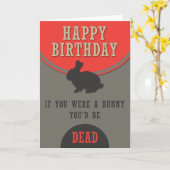 Dead Birthday Bunny Kaart (Gele Bloem)