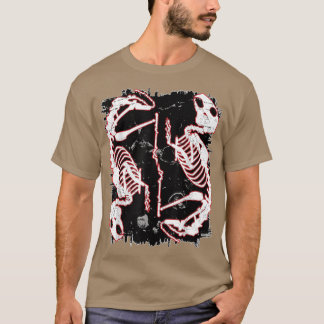 Dead Bunnies Grunge Art Rabbit Skeletons Grafisch T-shirt