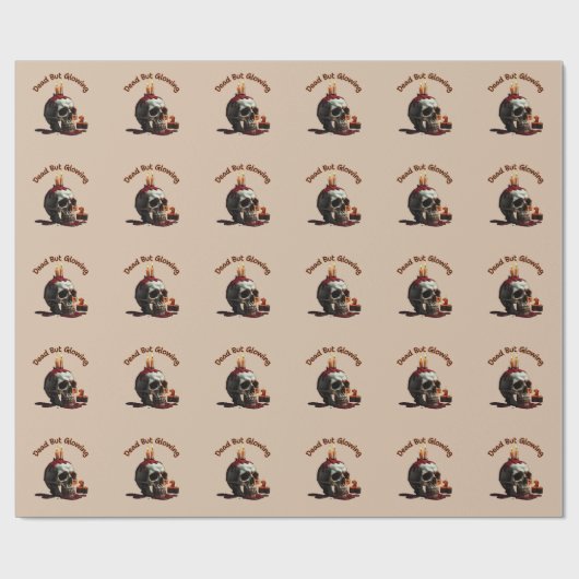 Dead But Glowing,Díade los Muertos Wrapping paper Cadeaupapier (Vlak)