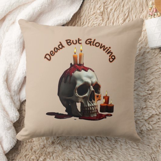 Dead But Glowing Halloween Throw Pillow Kussen (Deken)