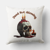 Dead But Glowing Halloween Throw Pillow Kussen (Achterkant)