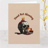 Dead But Glowing invitation Card-Halloween Kaart (Gele Bloem)