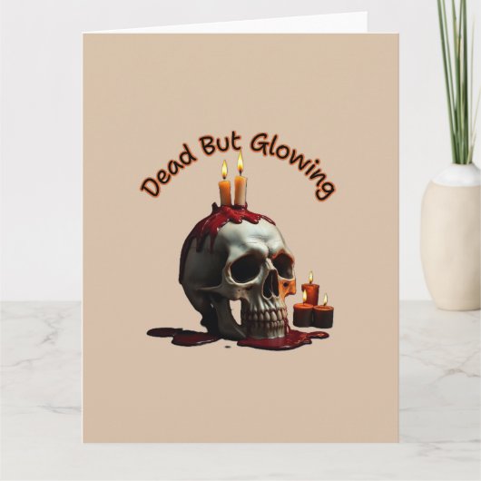Dead But Glowing invitation Card-Halloween Kaart (Voorkant)