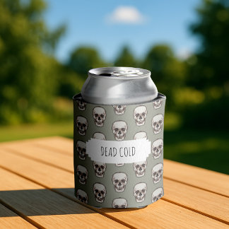 Dead Cold Gothic Spooky Skull Pattern Koelbox Blikjeskoeler