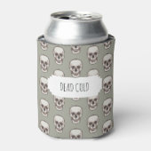 Dead Cold Gothic Spooky Skull Pattern Koelbox Blikjeskoeler (Blikje Voorkant)
