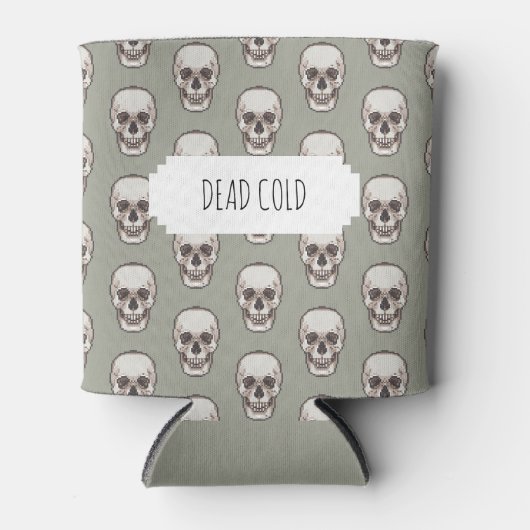Dead Cold Gothic Spooky Skull Pattern Koelbox Blikjeskoeler (Voorkant)