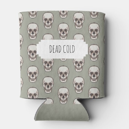 Dead Cold Gothic Spooky Skull Pattern Koelbox Blikjeskoeler (Achterkant)