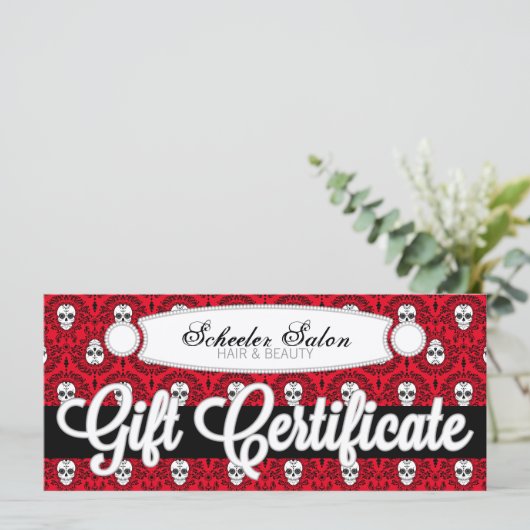 Dead Damask - aangepast cadeaubon (Staand voorkant)