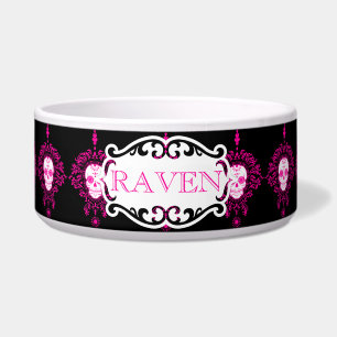 Dead Damask - Aangepaste naam Dog Bowl Voerbakje