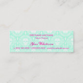 Dead Damask - Aangepaste Skinny Sugar Skull-kaarte Mini Visitekaartje (Achterkant)