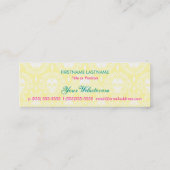 Dead Damask - Aangepaste Skinny Sugar Skull-kaarte Mini Visitekaartje (Achterkant)