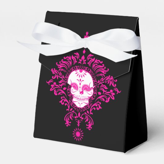 Dead Damask - Aangepaste Sugar Skull Favor Boxes Bedankdoosjes (Voorkant Zijde)
