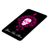 Dead Damask - Aangepaste suiker schedel magneet (Linkerzijde)