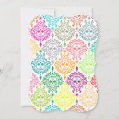 Dead Damask - Chic Sugar Skull Aangepaste Uitnodig Kaart (Achterkant)