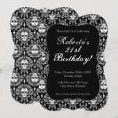 Dead Damask - Chic Sugar Skull Aangepaste Uitnodig Kaart (Voorkant / Achterkant)
