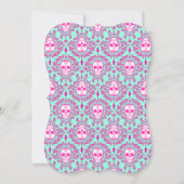 Dead Damask - Chic Sugar Skull Aangepaste Uitnodig Kaart (Achterkant)