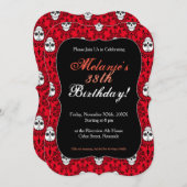 Dead Damask - Chic Sugar Skull Aangepaste Uitnodig Kaart (Voorkant / Achterkant)