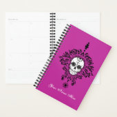 Dead Damask Chic Sugar Skull Black op Paars Planner (Display)