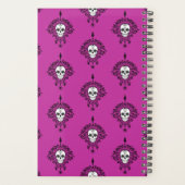 Dead Damask Chic Sugar Skull Black op Paars Planner (Achterkant)