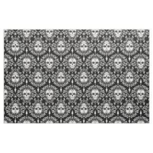 Dead Damask - Chic Sugar Skull Damask Patroon Stof