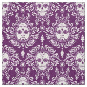 Dead Damask - Chic Sugar Skull Damask Patroon Stof (Swatch)