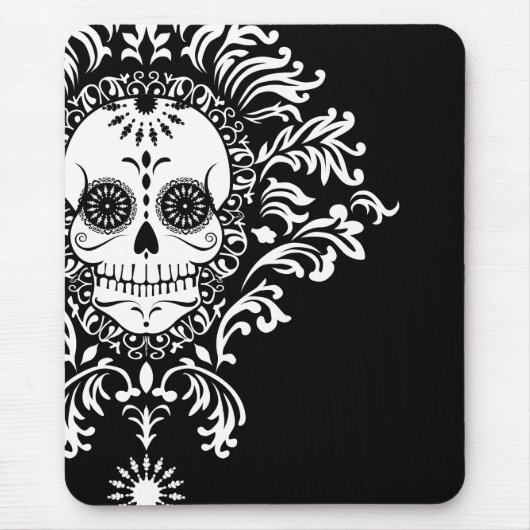 Dead Damask - Chic Sugar Skull Mousepad Muismat (Voorkant)