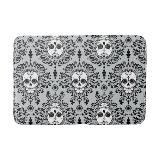 Dead Damask - Chic Sugar Skull Pattern Badmat (Voorkant)