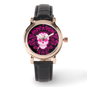 Dead Damask - Chic Sugar Skull Wrist Watch Horloge