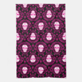 Dead Damask - Chic Sugar Skulls Kitchen Towel Theedoek (Verticaal)