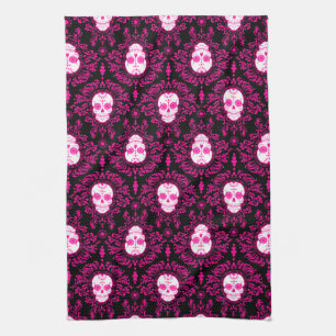 Dead Damask - Chic Sugar Skulls Kitchen Towel Theedoek