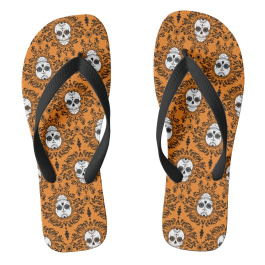 Dead Damask - Chic Sugar Skulls Pattern-Teenslippe Teenslippers (Voetbed)