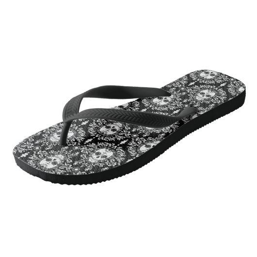 Dead Damask - Chic Sugar Skulls Pattern-Teenslippe Teenslippers (Schuin)