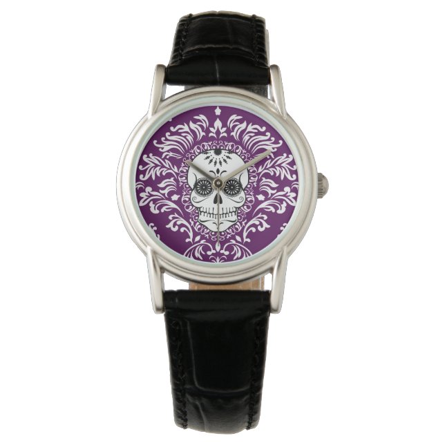 Dead Damask - Chique Sugar Skull polshorloge Horloge (Voorkant)