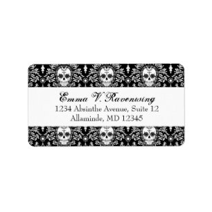 Dead Damask - Custom Sugar Skull Adresetiketten Etiket