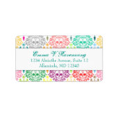 Dead Damask - Custom Sugar Skull Adresetiketten Etiket (Voorkant)