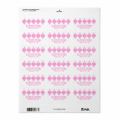 Dead Damask - Custom Sugar Skull Adresetiketten Etiket (Full Sheet)