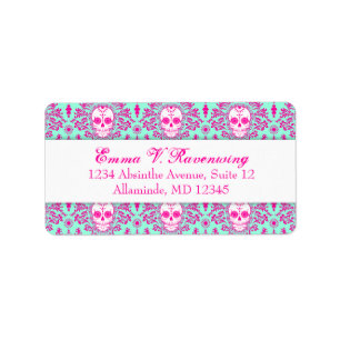Dead Damask - Custom Sugar Skull Adresetiketten Etiket