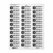 Dead Damask - Custom Sugar Skull retouradres Etiket (Full Sheet)