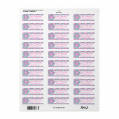 Dead Damask - Custom Sugar Skull retouradres Etiket (Full Sheet)