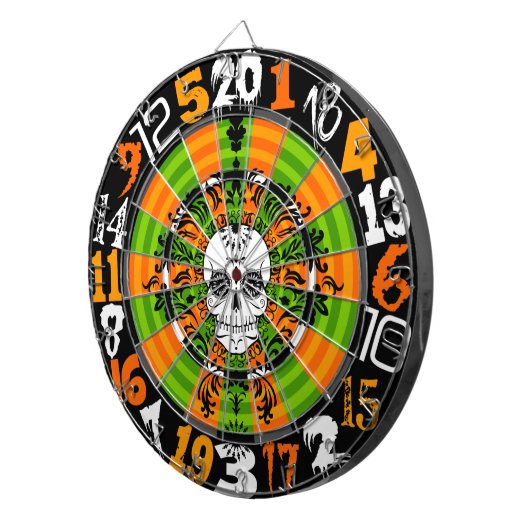Dead Damask - Halloween Sugar Skull Dartboard Dartbord (Voorkant Rechts)
