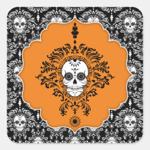 Dead Damask - Ingelijste Sugar Skull Stickers