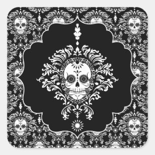 Dead Damask - Ingelijste Sugar Skull Stickers