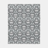Dead Damask Sugar Skull Patroon Fleece Deken (Voorkant)