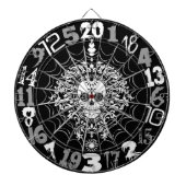 Dead Damask - Sugar Skull & Spider Web Dartboard Dartbord (Voorkant)