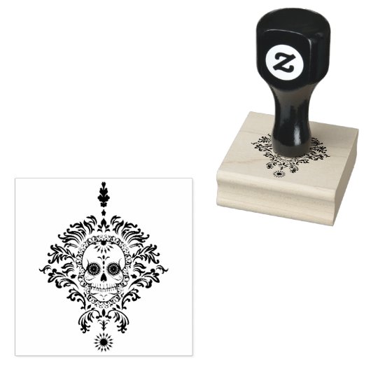Dead Damask  Sugar Skull Stamp Rubberstempel (Gestempeld)
