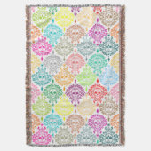 Dead Damask Sugar Skull Throw Blanket Deken (Voorkant Verticaal)