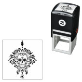 Dead Damask  Sugar Skull Zelfinking Stamp Zelfinktende Stempel (In situ)