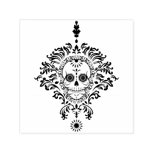 Dead Damask  Sugar Skull Zelfinking Stamp Zelfinktende Stempel (Design)